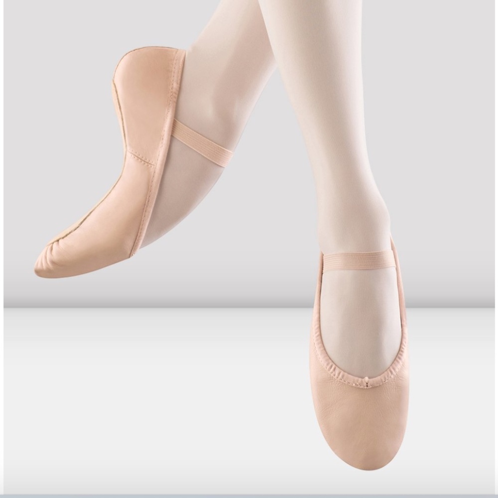 Bloch girls Dansoft ballet leather shoes pink